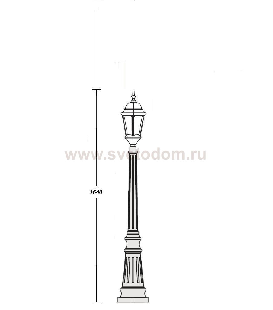 Светильник столб уличный 1 фонарь Oasis Light 91411L Bl