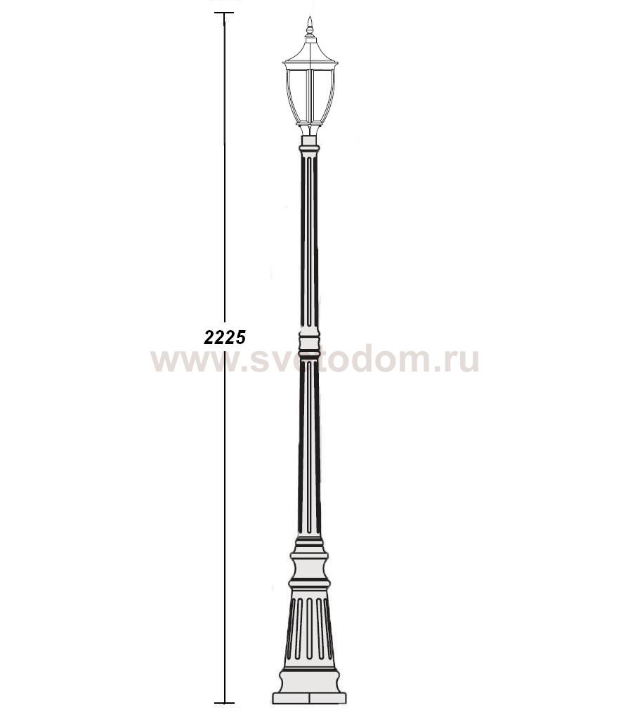 Светильник столб уличный 1 фонарь Oasis Light 91511 Gb