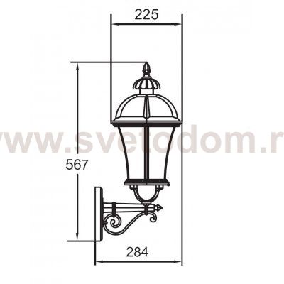 Светильник настенный Oasis Light 95201L/02 Gb
