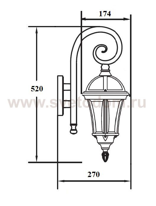 Светильник настенный Oasis Light 95202S/18 Bl