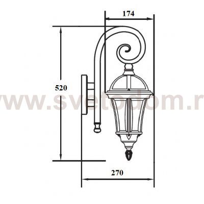 Светильник настенный Oasis Light 95202S/18 Bl