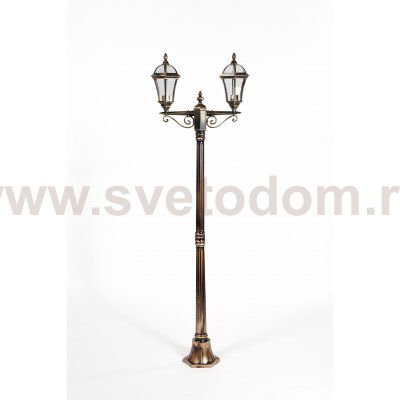 Светильник столб уличный 2 фонаря Oasis Light 95208SA Gb