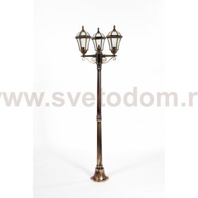 Светильник столб уличный 3 фонаря Oasis Light 95208SB Gb