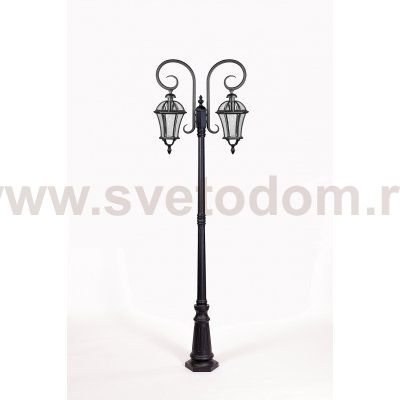 Светильник столб уличный 2 фонаря Oasis Light 95209LA/18 Bl