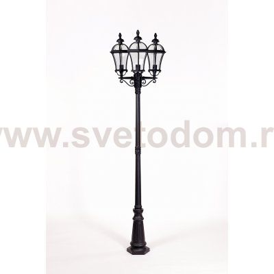 Светильник столб уличный 3 фонаря Oasis Light 95209LB Bl