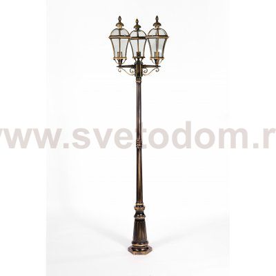 Светильник столб уличный 3 фонаря Oasis Light 95209LB Gb