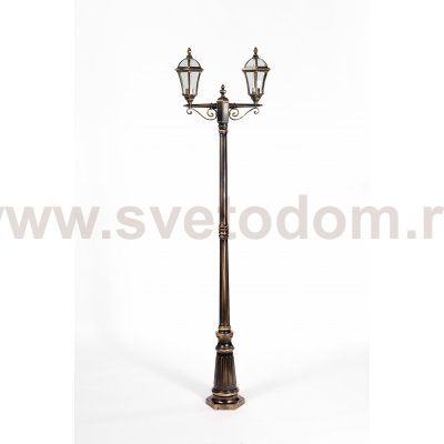 Светильник столб уличный 2 фонаря Oasis Light 95209SA Gb