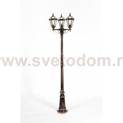 Светильник столб уличный 3 фонаря Oasis Light 95209SB Gb