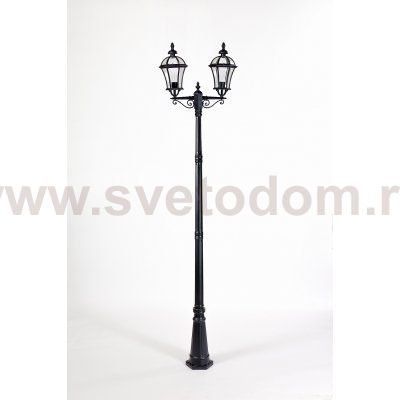 Светильник столб уличный 2 фонаря Oasis Light 95210LA 18 Bl