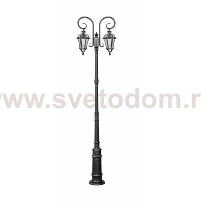 Светильник столб уличный 2 фонаря Oasis Light 95210LA/18/E7 Bl