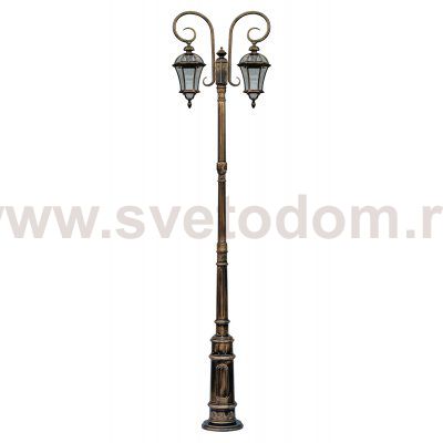 Светильник столб уличный 2 фонаря Oasis Light 95210LA/18/E7 Gb