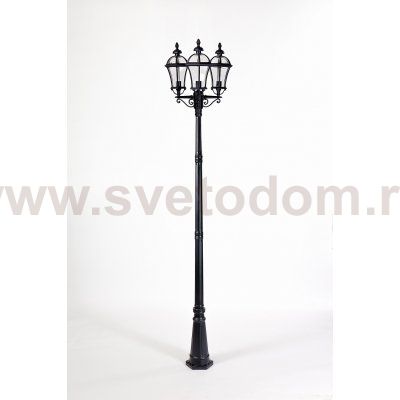 Светильник столб уличный 3 фонаря Oasis Light 95210LB 18 Bl