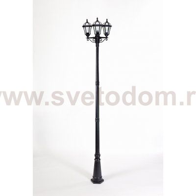 Светильник столб уличный 3 фонаря Oasis Light 95210SB 18 Bl
