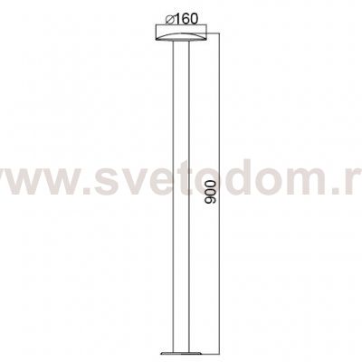 Светильник столб уличный Oasis Light ST031002-900