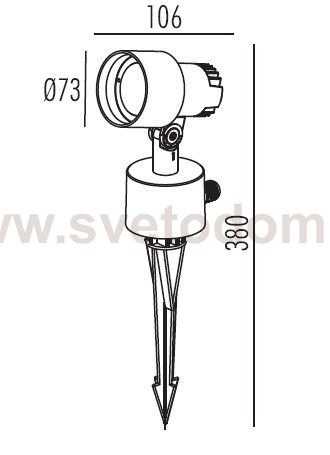 Прожектор ландшафтный на колышке Oasis Light W12637