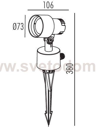 Прожектор ландшафтный на колышке Oasis Light W12637