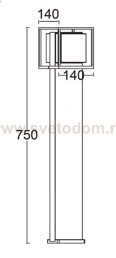 Светильник столб уличный Oasis Light W1992-750
