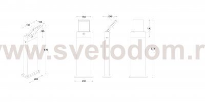 Светильник столб уличный Oasis Light W2890-635