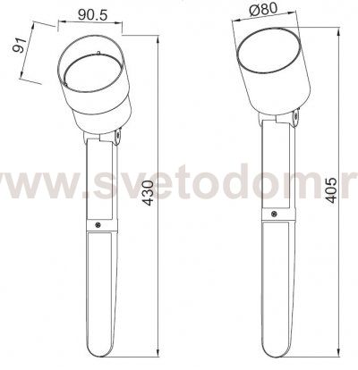 Прожектор ландшафтный на колышке Oasis Light W6092-SP-3K