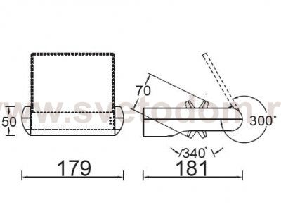 Светильник настенный на солнечной батарее с 1 поворотным модулем Oasis Light W6144S-1-SL
