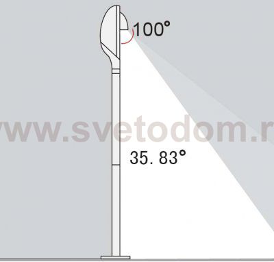 Светильник столб уличный 1 поворотный модуль Oasis Light W6161-1180