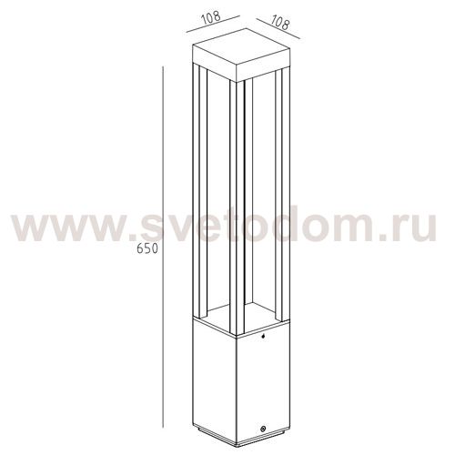 Светильник столб уличный Oasis Light W61848-650