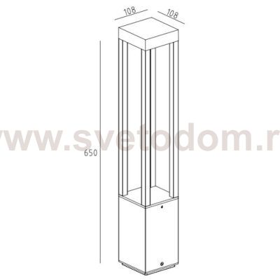 Светильник столб уличный Oasis Light W61848-650