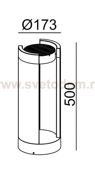Светильник столб уличный Oasis Light W61849-500