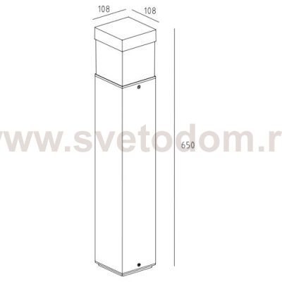 Светильник столб уличный Oasis Light W61852-650