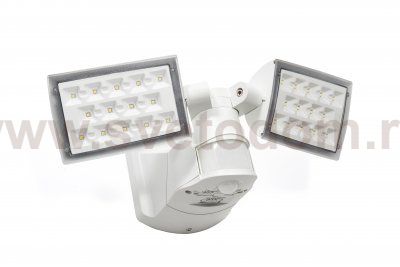 Прожектор настенный-потолочный с 2 поворотными модулями, датчиком движения/освещенности Oasis Light W6294