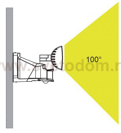 Прожектор настенный-потолочный с 2 поворотными модулями, датчиком движения/освещенности Oasis Light W6294