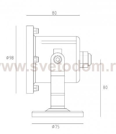 Светильник наземный на скобе Oasis Light W77164