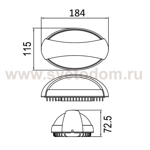 Светильник настенный Oasis Light W1861 Gr