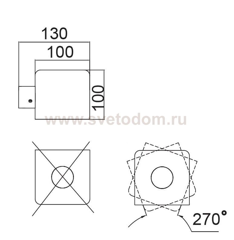 Светильник настенный Oasis Light W1867 W