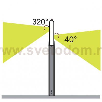 Светильник столб уличный 2 поворотных модуля Oasis Light W6146S-2-616 S