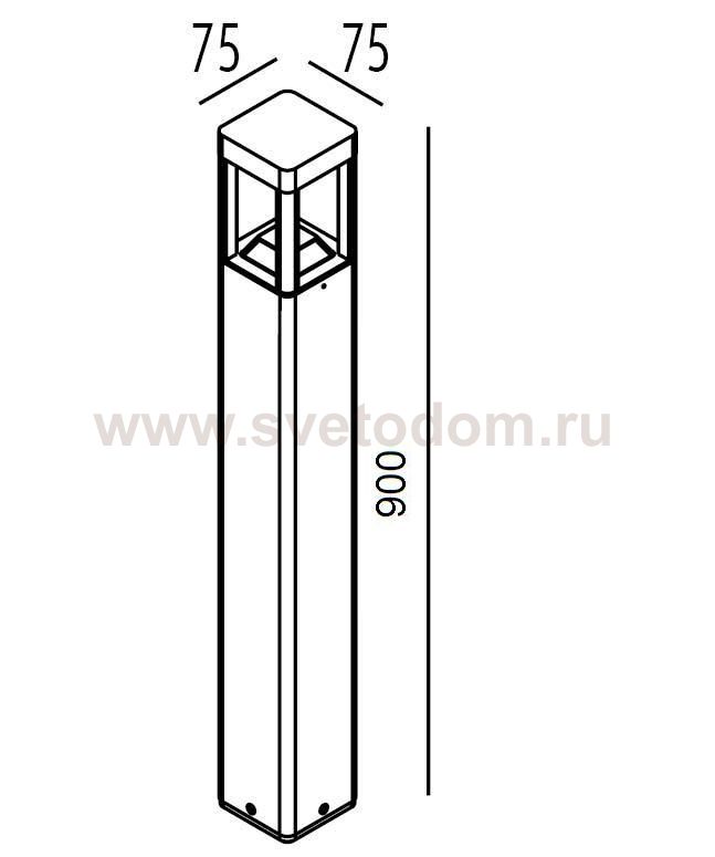 Светильник столб уличный Oasis Light W61846-900 Bl