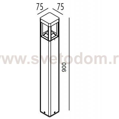 Светильник столб уличный Oasis Light W61846-900 Bl