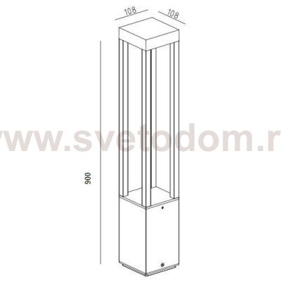 Светильник столб уличный Oasis Light W61848-900 R