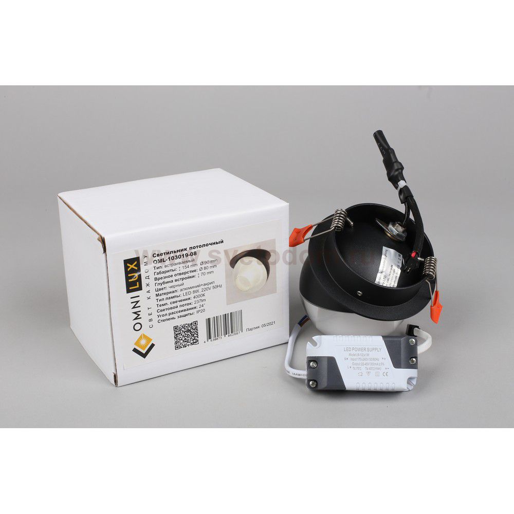 Светильник встраиваемый-накладной Omnilux OML-103019-08 Mantova