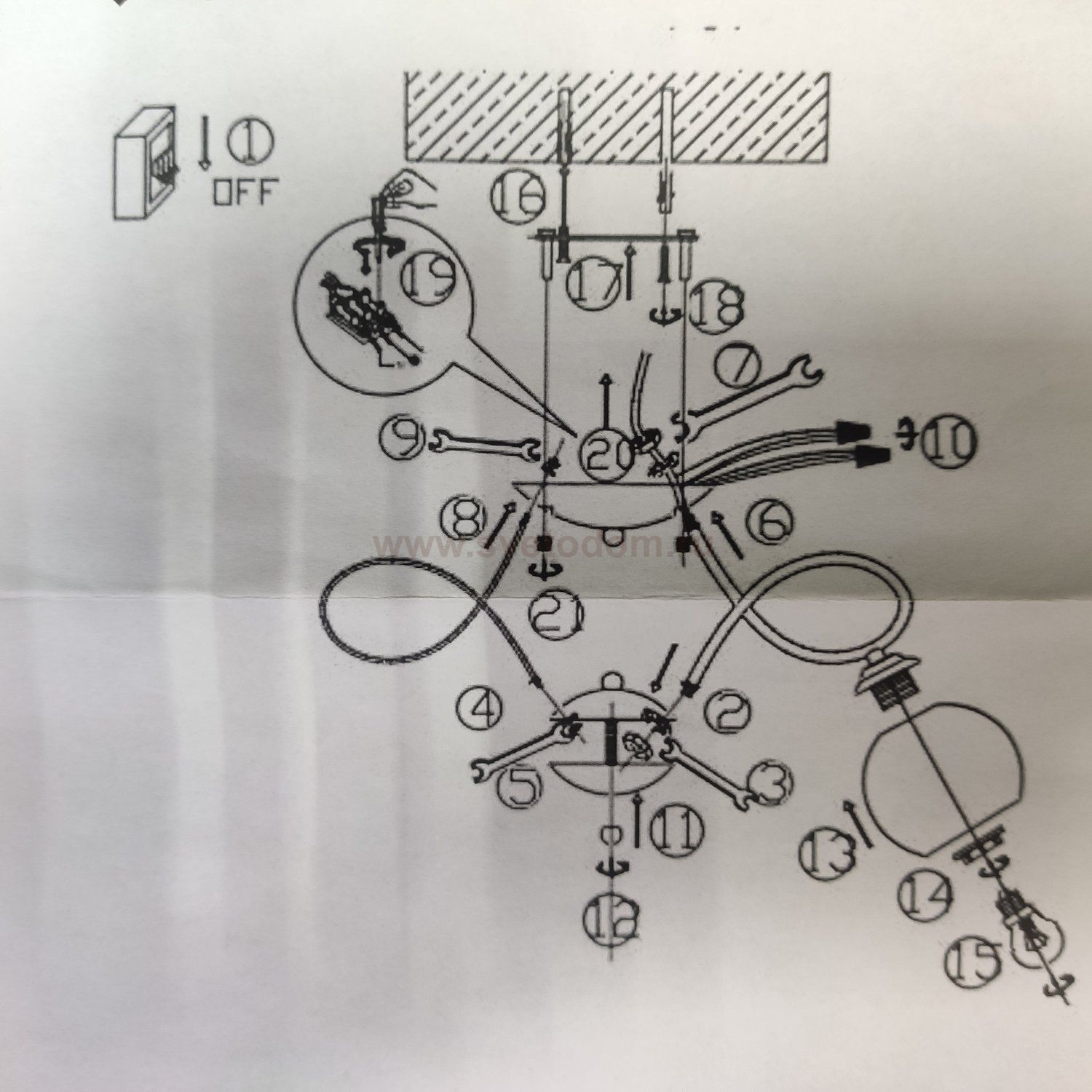 Люстра потолочная Omnilux OML-24707-03 Bellano