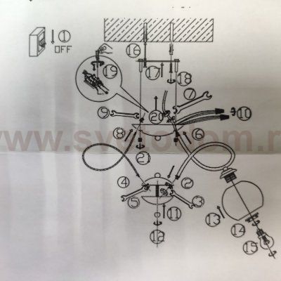 Люстра потолочная Omnilux OML-24707-03 Bellano