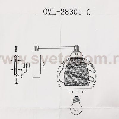 Светильник бра Omnilux OML-28301-01 Saragossa