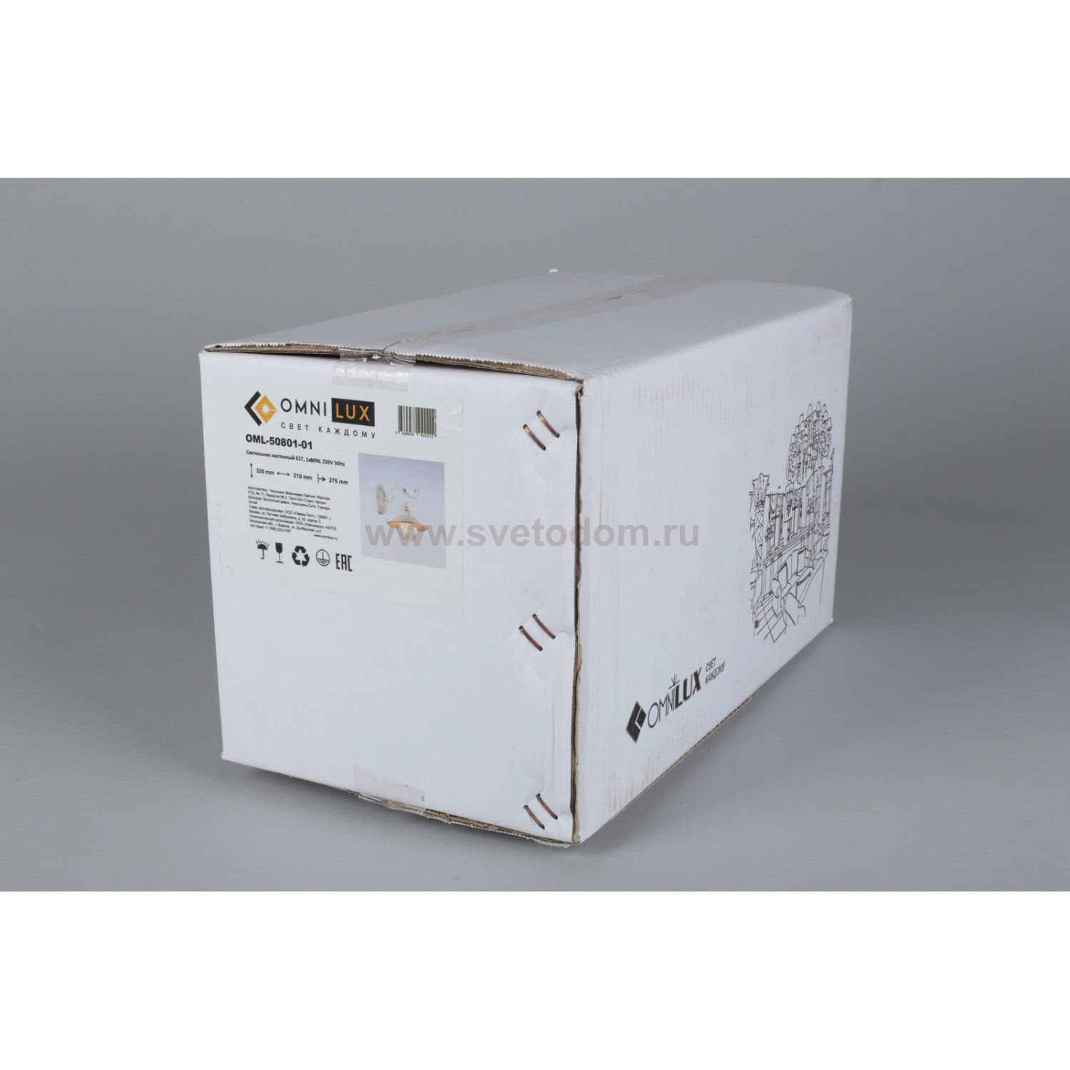 Светильник настенный бра Omnilux OML-50801-01 Torri