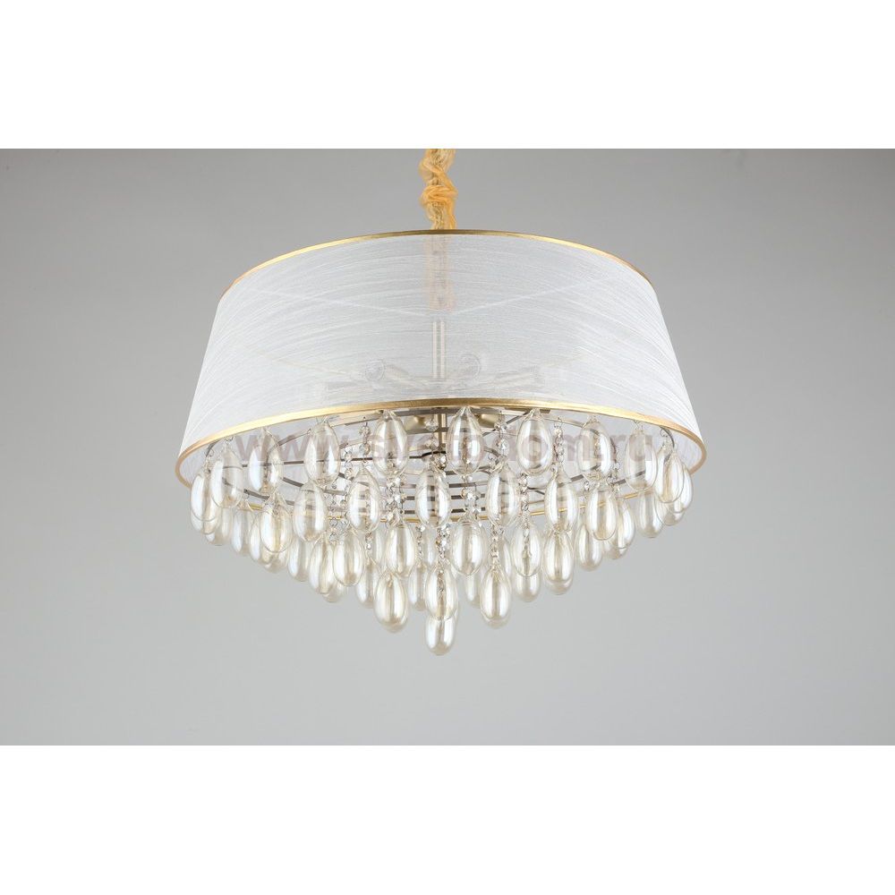 Люстра подвесная хрустальная с абажуром Omnilux OML-71803-08 Pineto