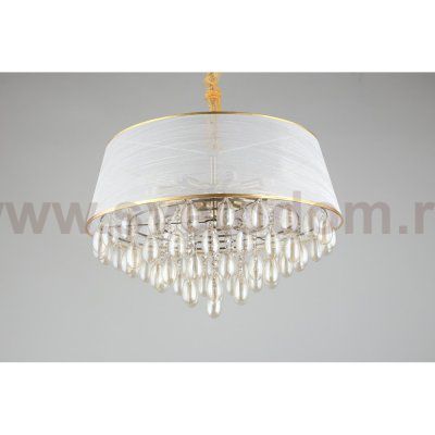 Люстра подвесная хрустальная с абажуром Omnilux OML-71803-08 Pineto