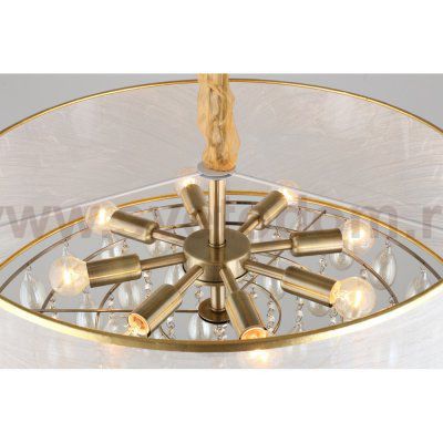 Люстра подвесная хрустальная с абажуром Omnilux OML-71803-08 Pineto