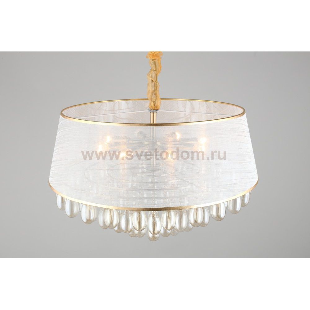 Люстра подвесная хрустальная с абажуром Omnilux OML-71803-08 Pineto