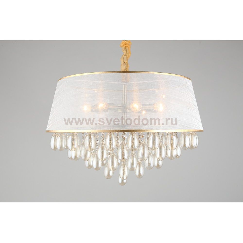 Люстра подвесная хрустальная с абажуром Omnilux OML-71803-08 Pineto