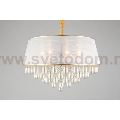 Люстра подвесная хрустальная с абажуром Omnilux OML-71803-08 Pineto