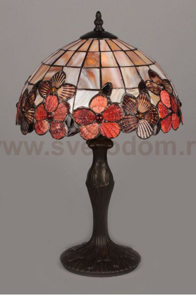 Настольная лампа тиффани стиля Omnilux OML-80604-01 Avanca